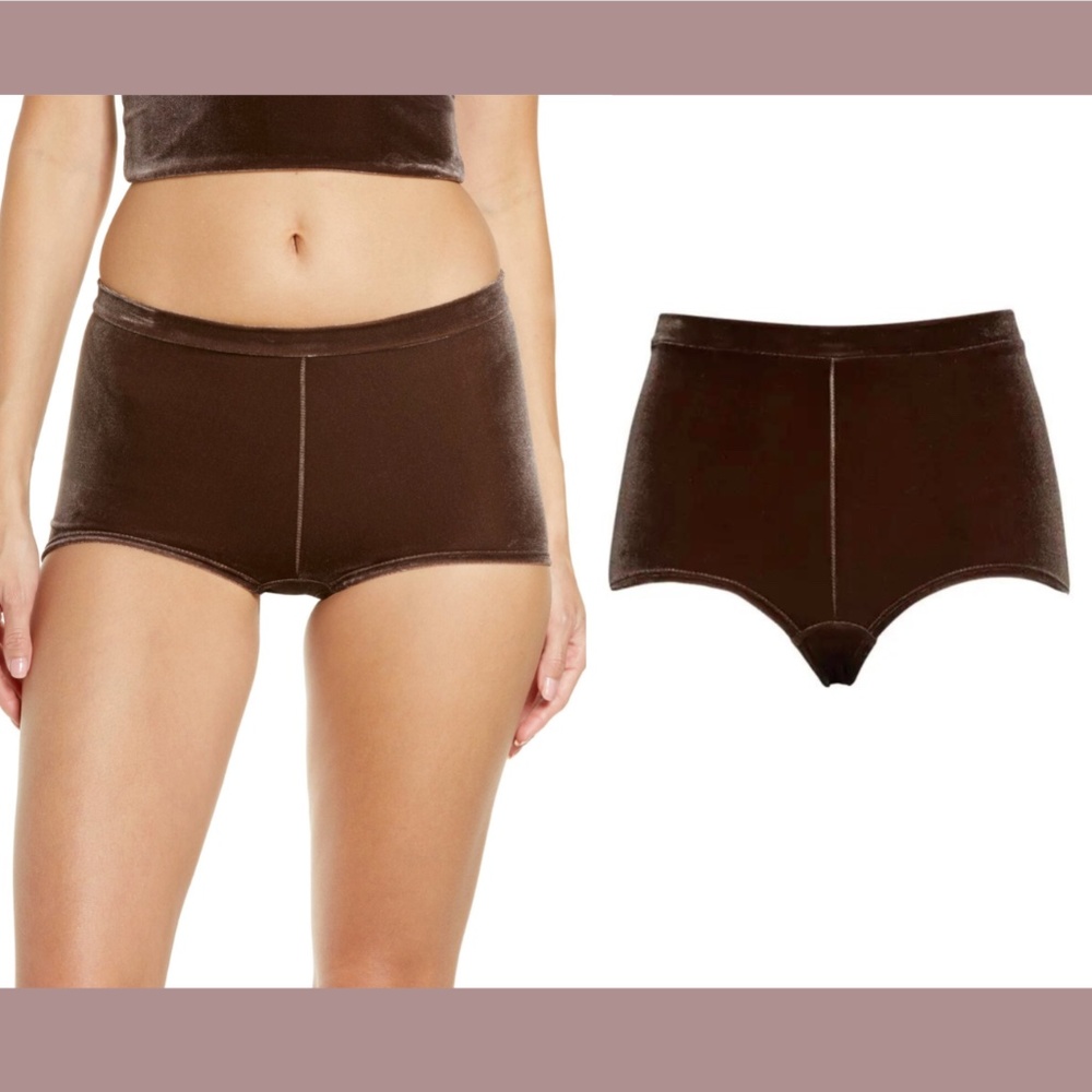 NWT Commando [ L/XL Large/XL ] Velvet High Waist Briefs in Greige‎ Brown